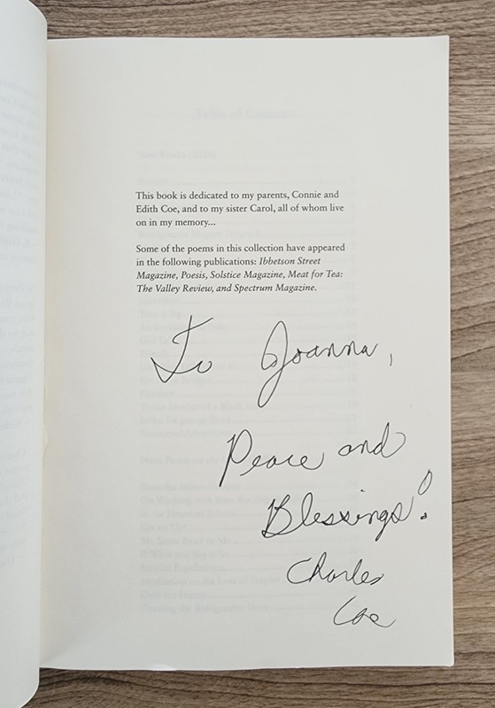 Charles Coe Signed New And Selected Works Softcover Book Poems Poet RAD gallery