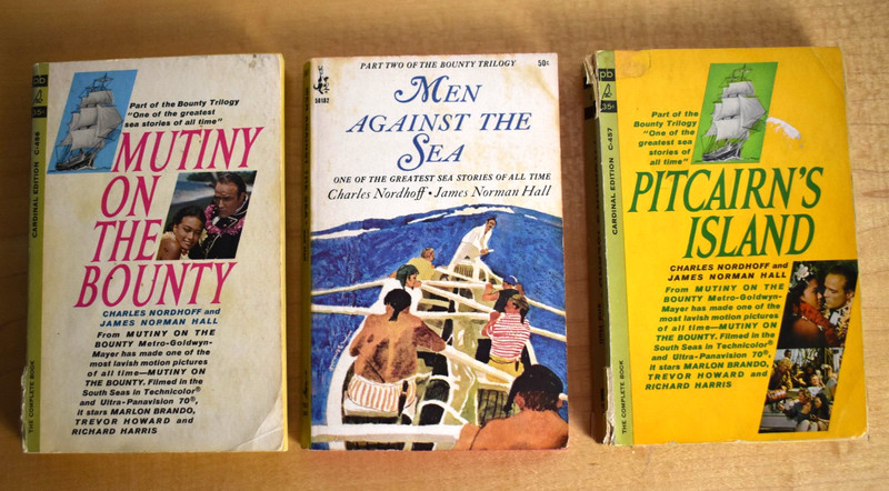 3 BOOK SET – MUTINY ON THE BOUNTY, PITCAIRNS ISLAND, MEN AGAINST THE SEA – Movie