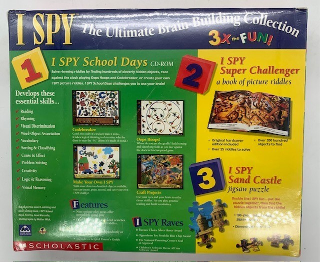 I Spy Collection: School Days CD ROM Book+Jigsaw Puzzle Mac/Windows NEW IN BOX gallery