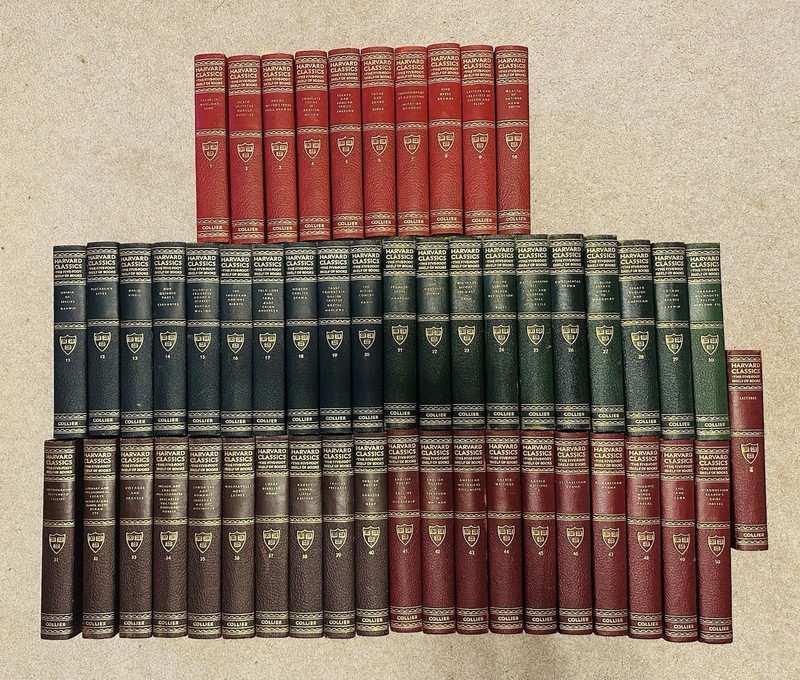 Harvard Classics Five Foot Shelf of Books Rainbow Set Complete 50 Vol + Lectures