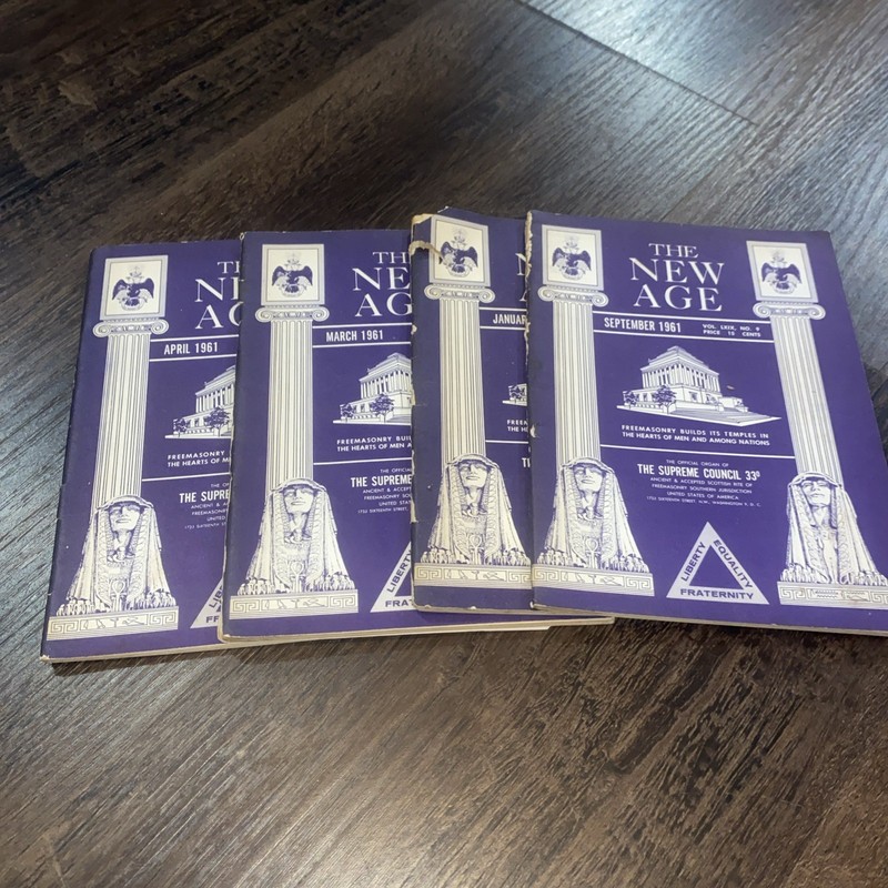 The New Age Magazine Lot Vintage Supreme Council 33 Freemason Masonry Magazine
