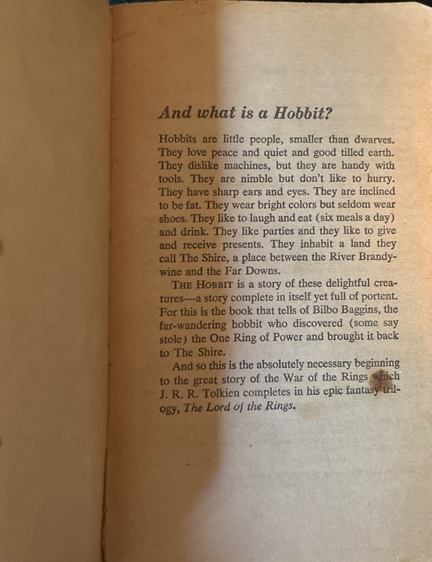 The Hobbit J.R.R. Tolkien Ballantine Fantasy Paperback 25342 1976 59th Printing gallery