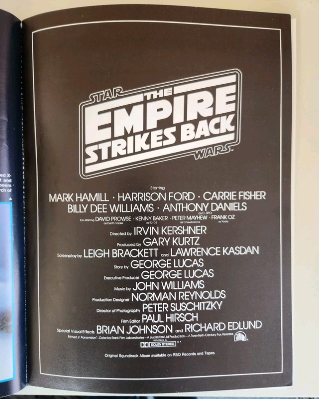 Deluxe Souvenir Folio of Music Selections & Photos from The Empire Strikes Back gallery
