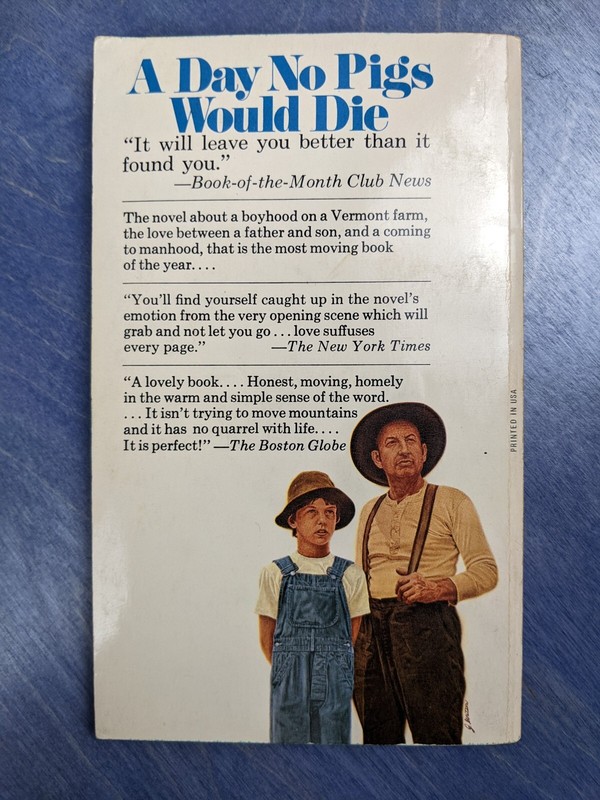 A Day No Pigs Would Die 1974 Robert Newton Peck - Dell 1st Printing Vintage PB gallery