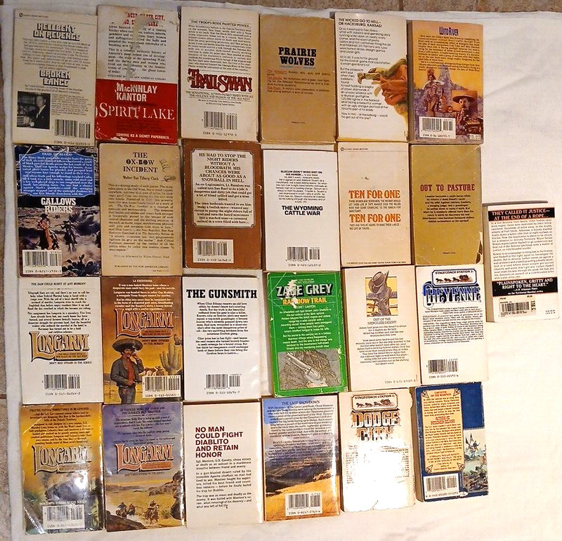 25 Vintage Adult Westerns Mixed Titles / Authors Paperback Tabor Gray Gruber #S5 gallery