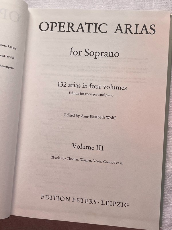 OPERATIC ARIAS FOR SOPRANO 132 Arias Vol.III * WAGNER, VERDI, etc * RARE! VG! gallery