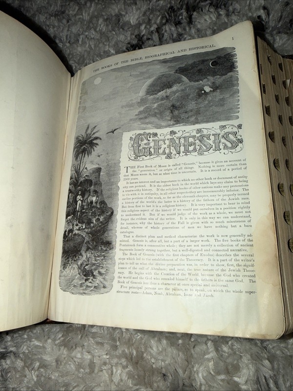 THE HOLY BIBLE, CONTAINING THE OLD AND NEW TESTAMENTS LEATHER BOUND INDEXED RARE gallery