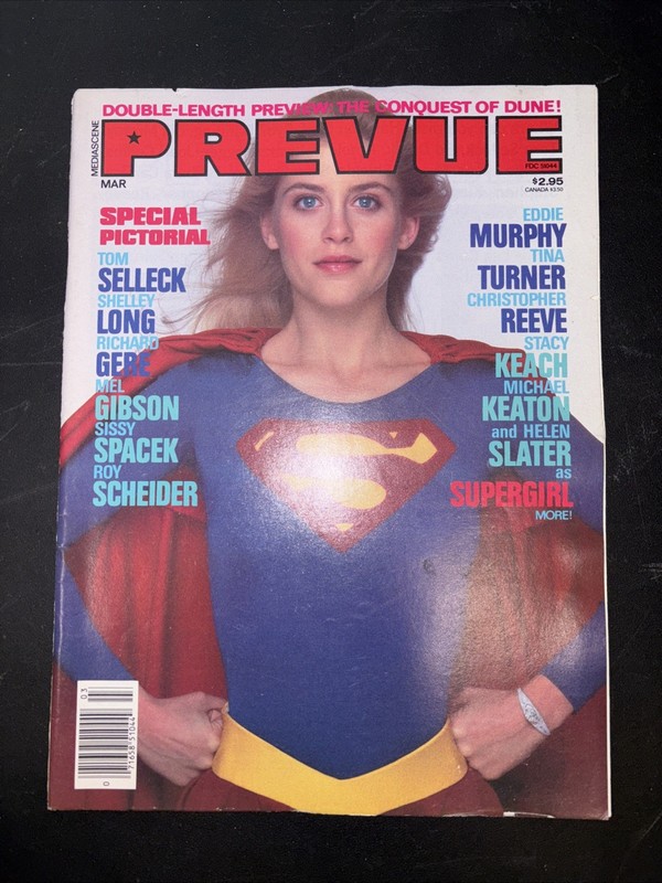 FEBRUARY/MARCH 1985 MediaScene PREVUE magazine SUPER GIRL