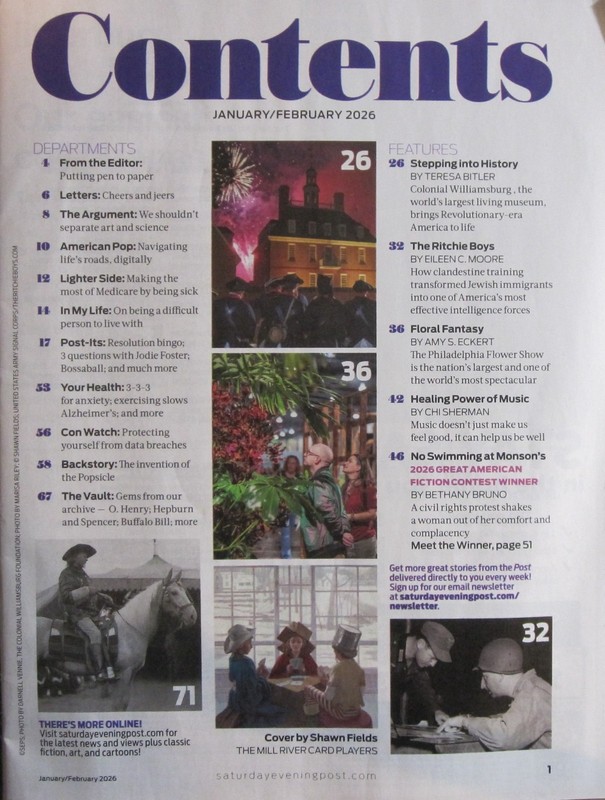 3 SATURDAY EVENING POST MAGAZINES - NOV&DEC 2025 & JAN&FEB & MAR&APRIL 2026 gallery