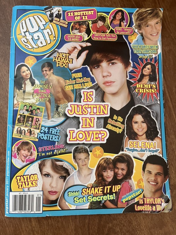 Popstar Magazine 2011 “11 HOTTEST OF 11” Is Justin In Love? Jan 1/11
