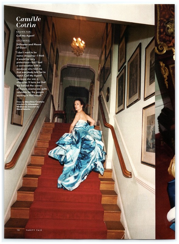 Camille Cottin Pinup Moschino Couture Dress Stillwater magazine CLIPPING photo