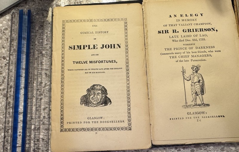 2 Rare Original Chapbooks Circa 1850 Published in Glasgow