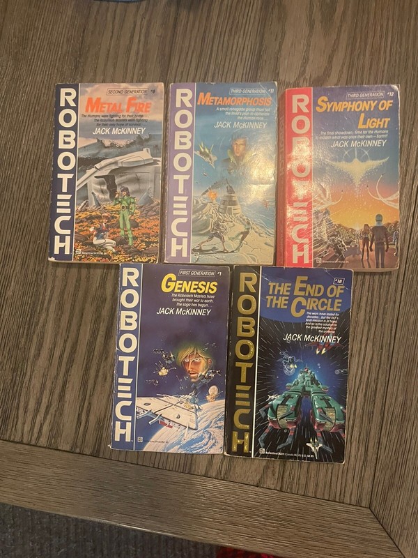 ROBOTECH Paperback Novel Jack McKinney DEL REY lot 5 # 1 8 11 12 – End of Circle
