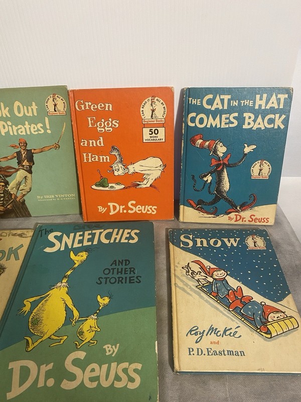 Lot of 8 Vintage Dr Seuss Books 50s-60s Varied Titles Two Large Versions READ gallery