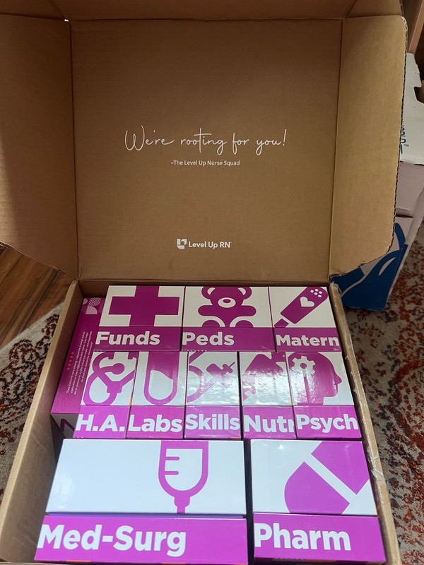 Level Up RN Nursing Flashcards Full Set of 12 Boxes – Like New Condition