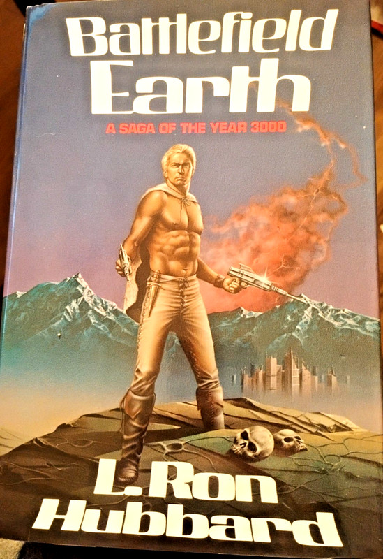 Battlefield Earth First Edition Hardcover w/DJ L. Ron Hubbard Sci-Fi Epic