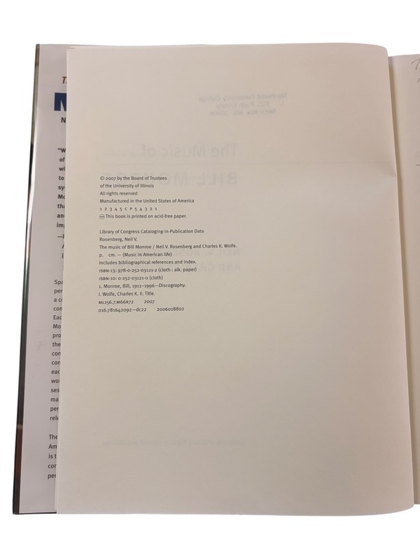 The Music of Bill Monroe Rosenberg Wolfe 2007 First Printing Bluegrass Biography gallery