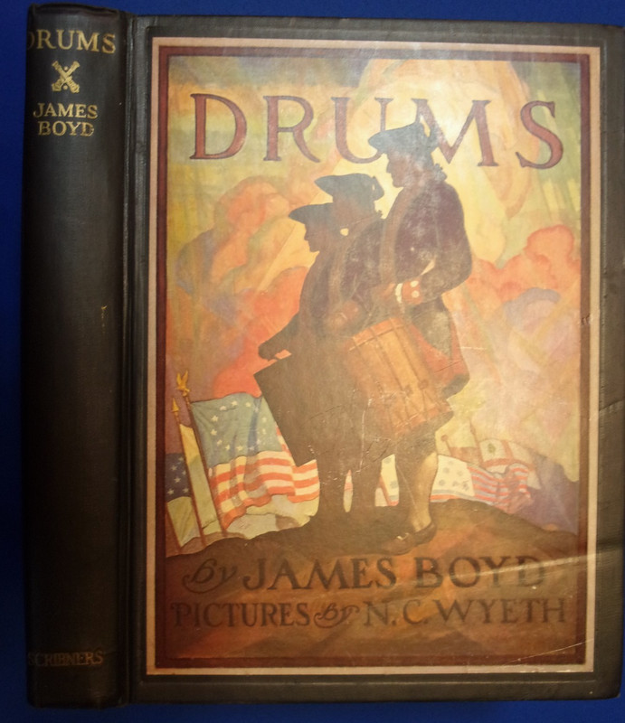 (Scribner's Classic) DRUMS, by James Boyd, 9 Color Pl. by N. C. Wyeth, 1949, VG+ gallery
