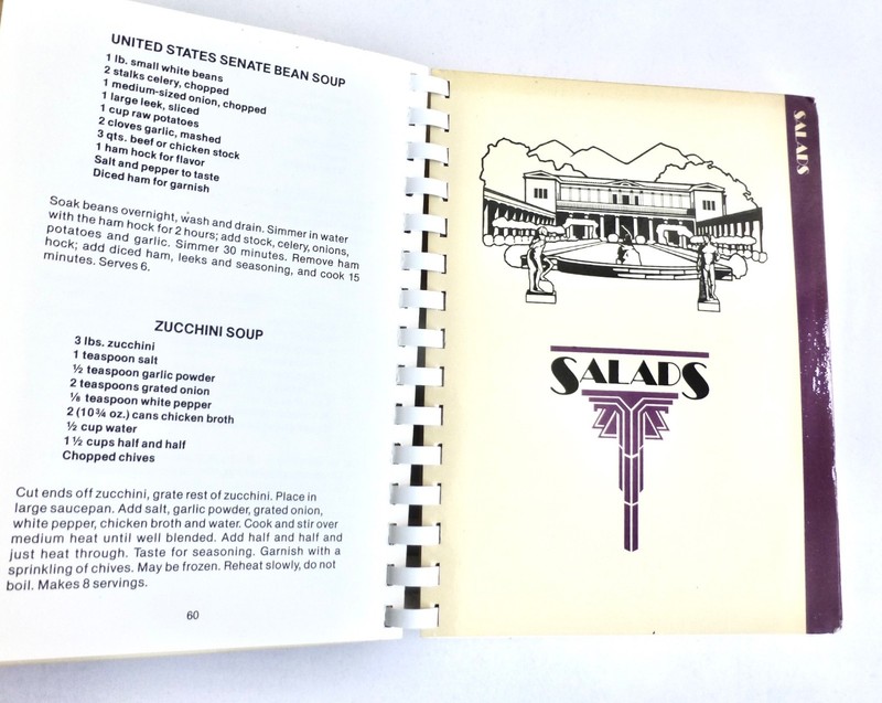 1981 Arthur Andersen Cookbook, w EDITH HEAD fashion show ephemera, rare gallery