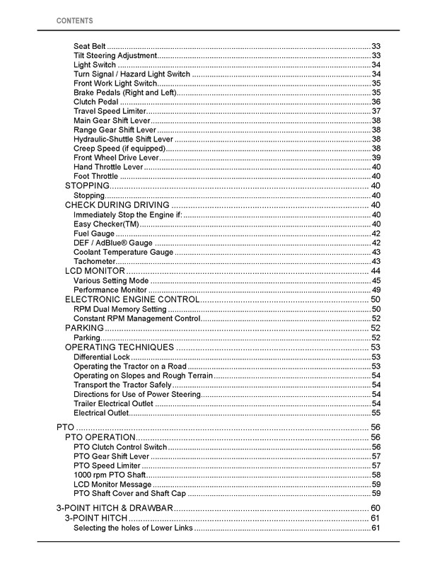 Kubota M5-091 M5-111 Operator's Manual: 144 Pages & Coil Bound gallery