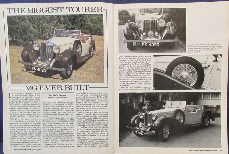 Special-Interest Autos Magazine Feb 1986 1969 Ford Talladega 1947 Cadillac Essex gallery