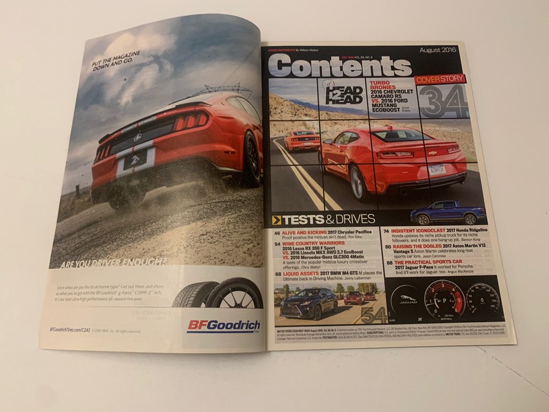 MotorTrend August 2016 Magazine Ripped Cover 114 Pages Muscle Cars Vision Board gallery