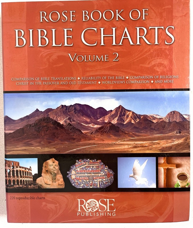 Rose Book of Bible Charts by Rose Publishing Staff (2008 hc spiral VG)