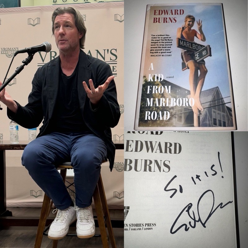 Actor Edward Burns Signed A Kid From Marlboro Road Hardcover Book New