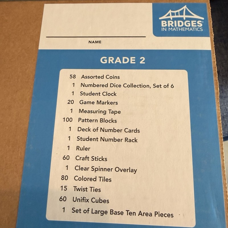Bridges In Mathematics 2nd Grade Student Learning Kit Math - New W/ All Parts gallery