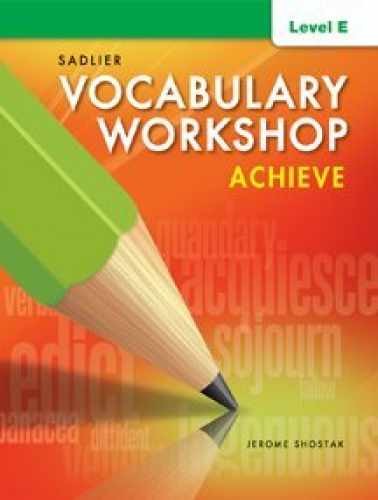 Vocabulary Workshop Achieve Level – Paperback, by Jerome Shostak – Acceptable p