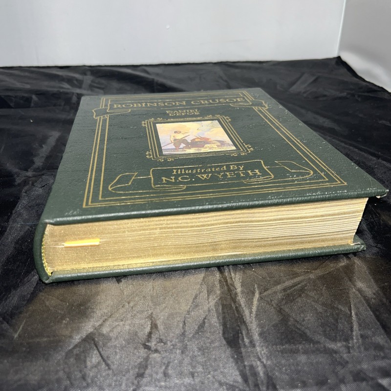 Easton Press Robinson Crusoe Daniel Defoe N.C. Wyeth Illustrated Leather gallery