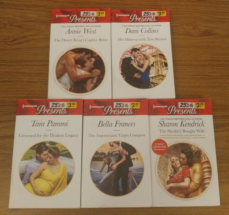 Lot 5 Harlequin Presents Romance Books 3517 3518 3519 3520 3521