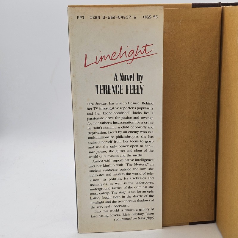 Limelight Terence Feely 1985 First U.S. Edition HC w/DJ Morrow gallery