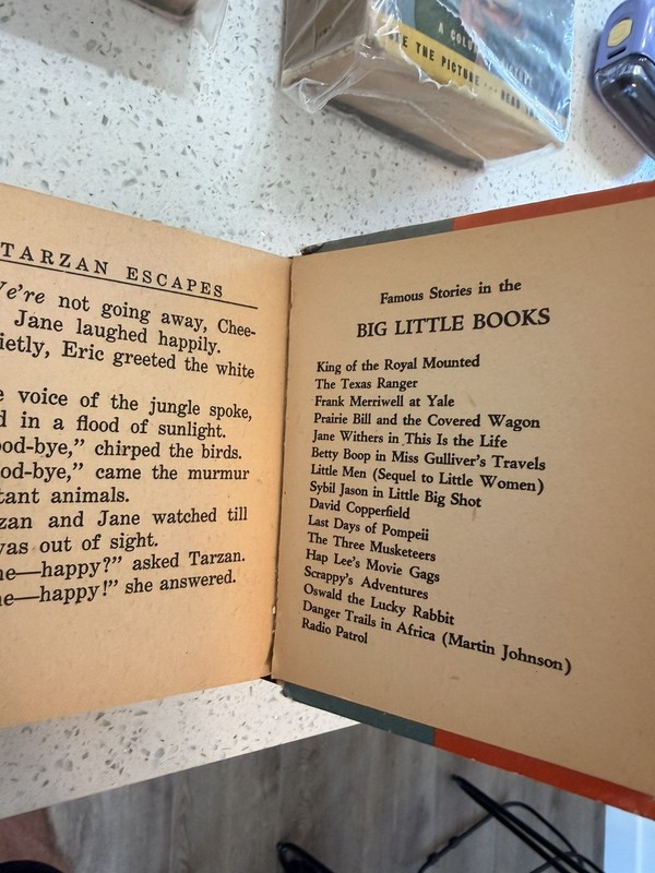 Tarzan Escapes 1936 Big Little Book Vintage Whitman MGM RARE gallery
