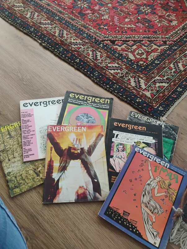 Evergreen Magazines 7 in total ranging from 1966-1967 6 are in good condition