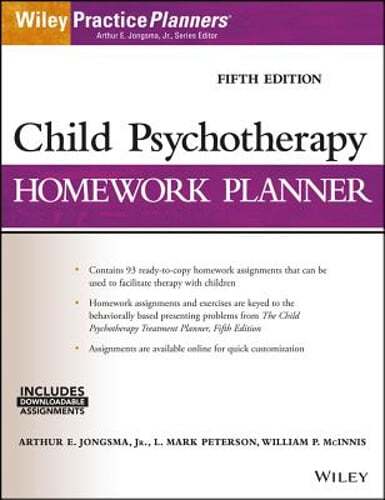 Child Psychotherapy Homework Planner by David J. Berghuis: Used