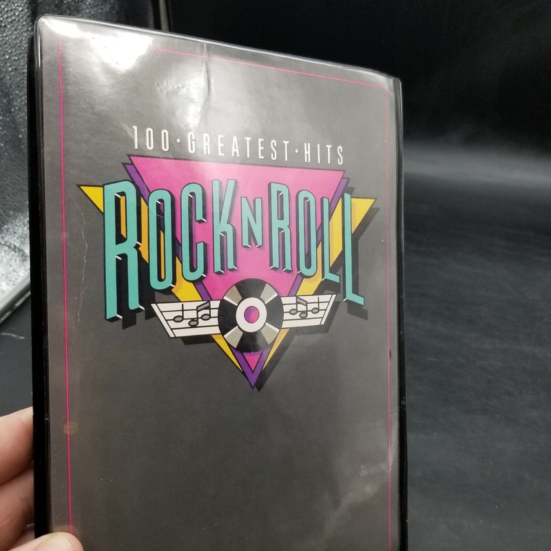 100 Greatest Hits Rock ‘N Roll Cassette Holder w/ 4 tapes
