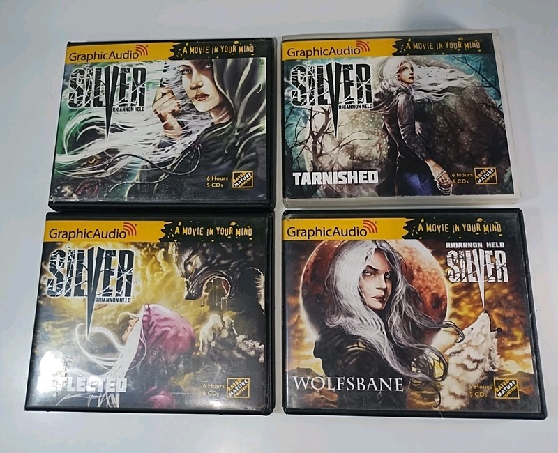 SILVER By RHIANNON HELD GraphicAudio Audiobooks Lot ~ Books 1-4 (22 CDs 23hrs)