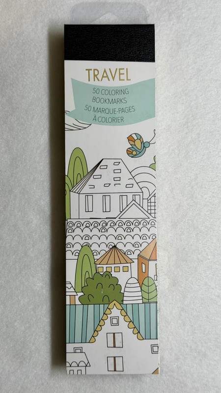 50 Unique Travel Coloring Bookmarks- Glossy Cardstock For Adults, Teens & Kids