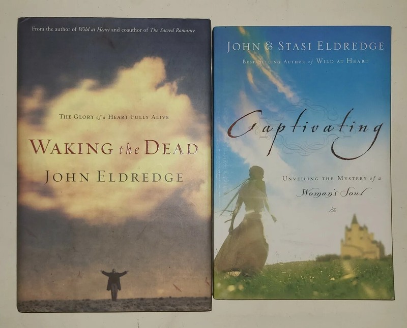 2 book Lot by Stasi and John Eldredge~WAKING THE DEAD & CAPTIVATING HB/PB VG