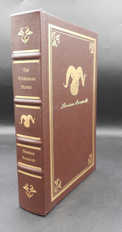 THE WILDERNESS HUNTER by ROOSEVELT 1999 LEATHER HC NF, FACS OF 1893 ED, ILLUST