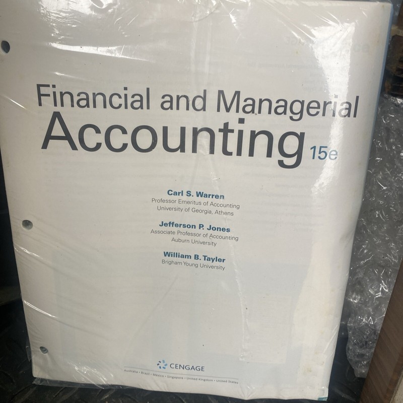 Financial & Managerial Accounting, Loose-leaf Version 15e
