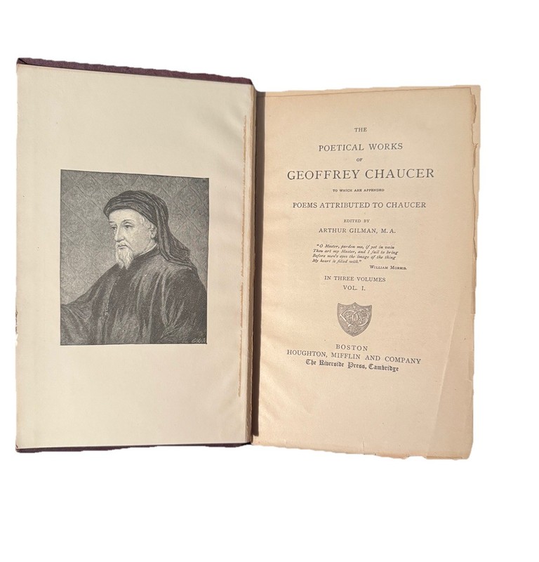The Poetical Works of Geoffrey Chaucer Publish 1879, Volume 1 Riverside Edition