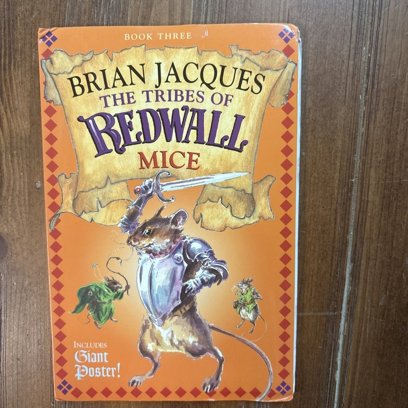 The Tribes of Redwall: MICE (Brian Jacques) Book 3 w/ Giant Poster – 2004 1st Ed