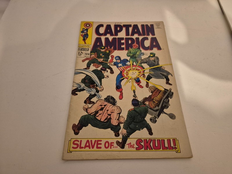 Captain America #104, 1968, 12 Cents, Red Skull Story, Stan Lee, Jack Kirby