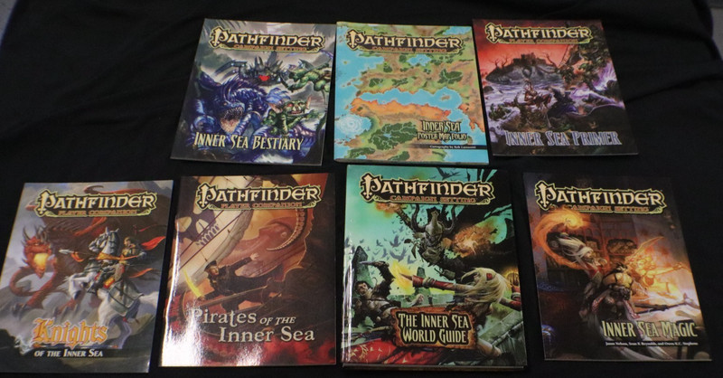 Pathfinder: Campaign Setting The Inner Sea 6 books + map