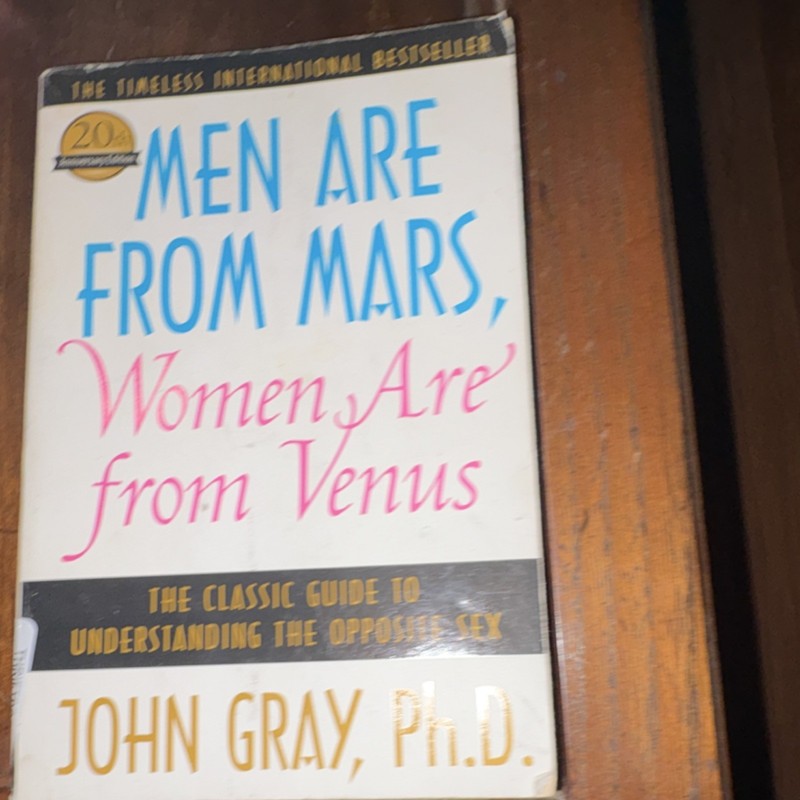 Men Are from Mars Women Are from Venus John Gray Harper Paperback 20th Anniv