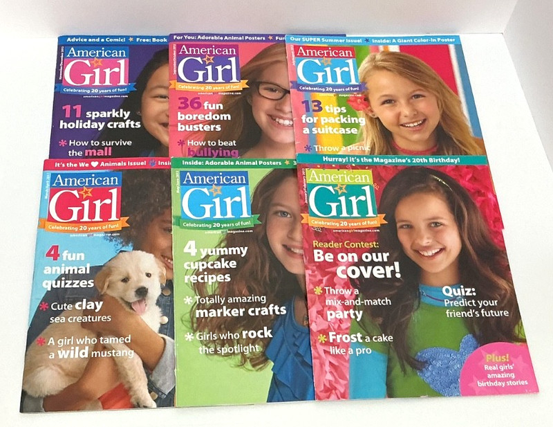 Lot of 6 American Girl Doll Magazines 2013 Complete Year January to December