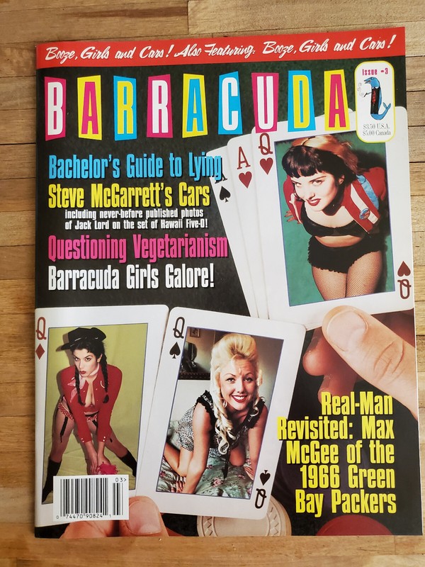 Barracuda Magazine #03 Jack Lord Hawaii Five-0 Fatty Arbuckle Pinup Stag NOS