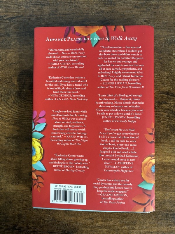 How to Walk Away Katherine Center 1st Edition Signed HC/DJ St. Martin’s 2018. gallery